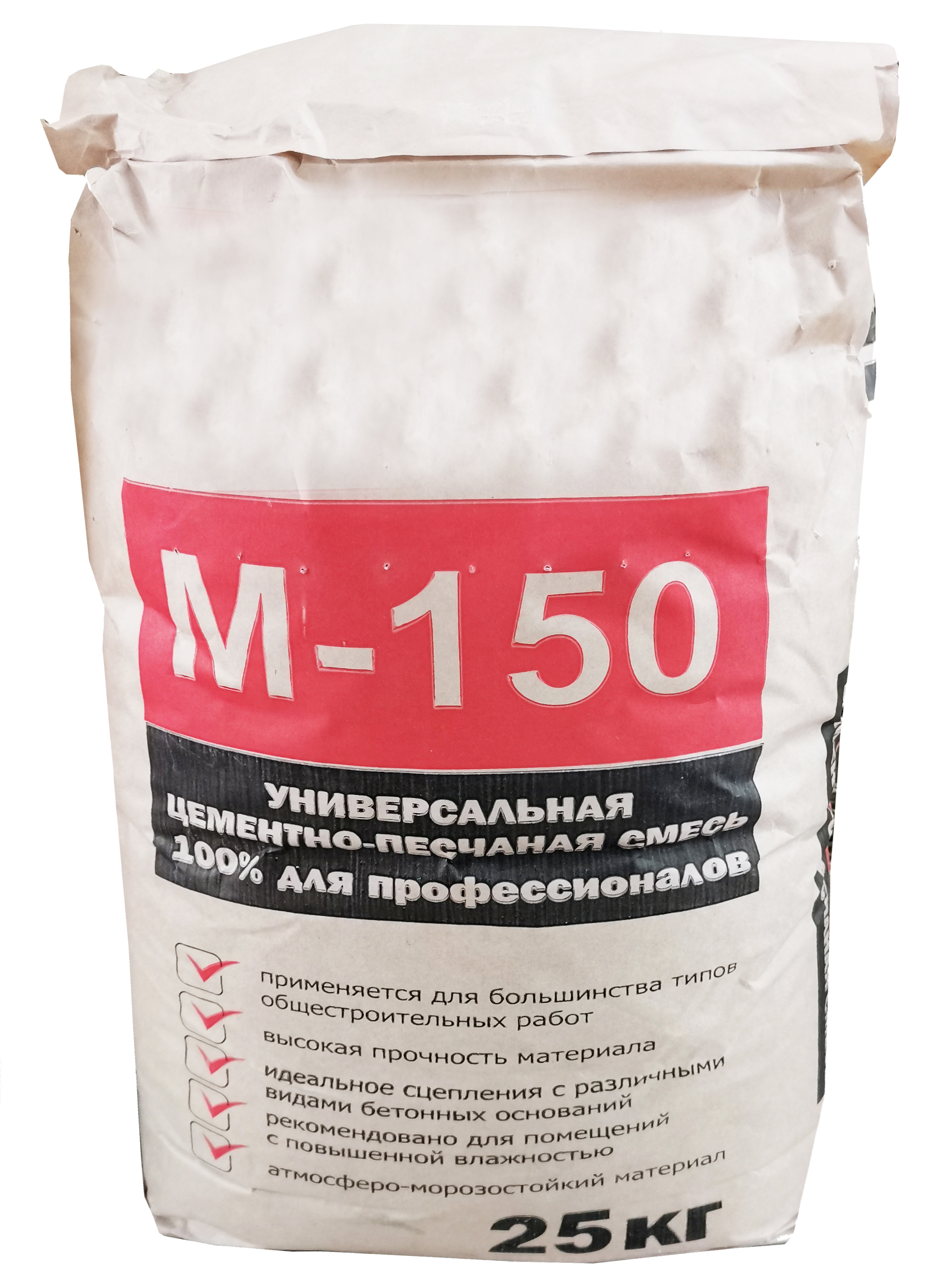 Цементно-песчаная смесь М-150 (25кг) купить - ТеплоСтрой